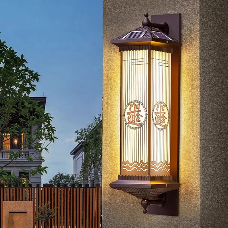 SEAN Contemporary Solar Outdoor Wall Lamps Simplicity Waterproof Creative Balcony Hallway Courtyard Villa Gate Hotel