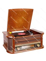 Mofan, Phonograph, Antique LP Vinyl Record Player, Vintage Retro Record Player CD/U Disk/radio Bluetooth