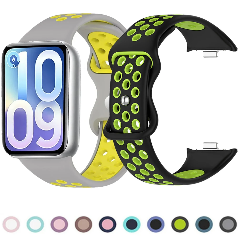 Silikonarmband für Xiaomi Mi Band 10 9 8 Pro Smartwatch Austauschbares Atmungsaktives Armband für Redmi Watch 6 5 4 Sport-Armband