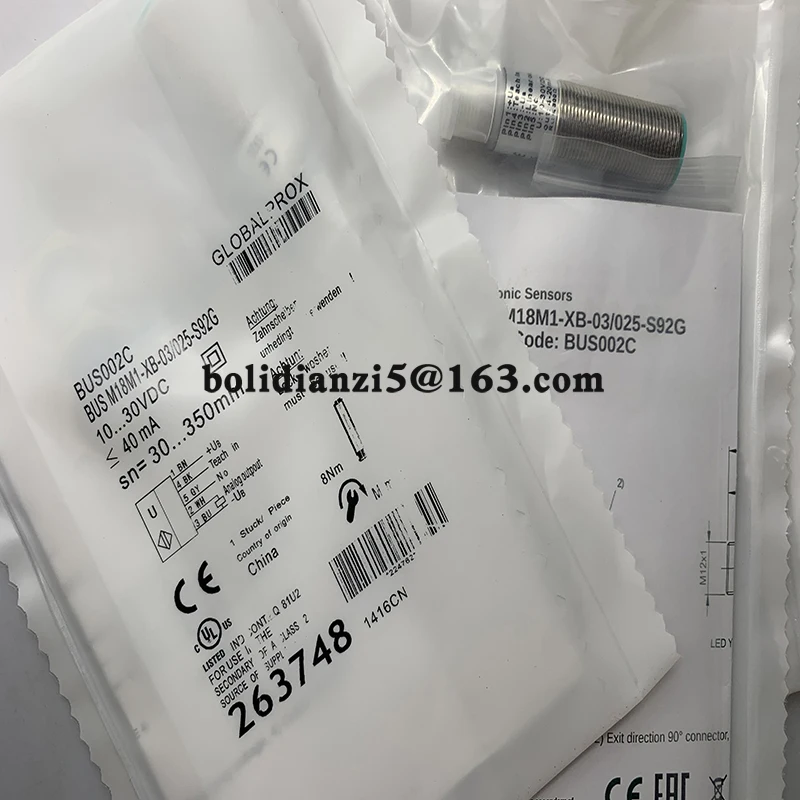 New ultrasonic sensor  BUS004M BUS M18M1-XB-12/100-S92G  In stock