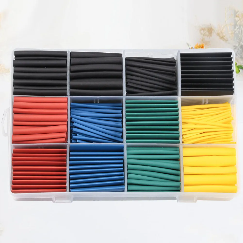 530Pcs Heat Shrink Tubing Assorted Colors High Ratio Shrinkable Electrical Wrap Wire Cable Insulation Sleeve for Studio Home Use