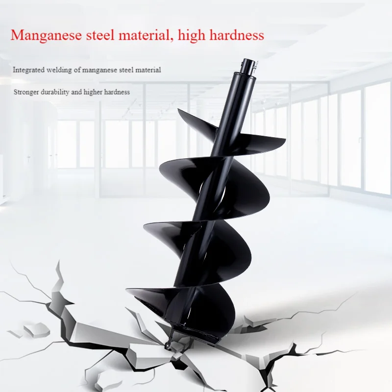 

Earth Auger Digging Drill Bit, Alloy Spiral Auger for Planting Tree Hole Digging Piling Soil Ice Drilling