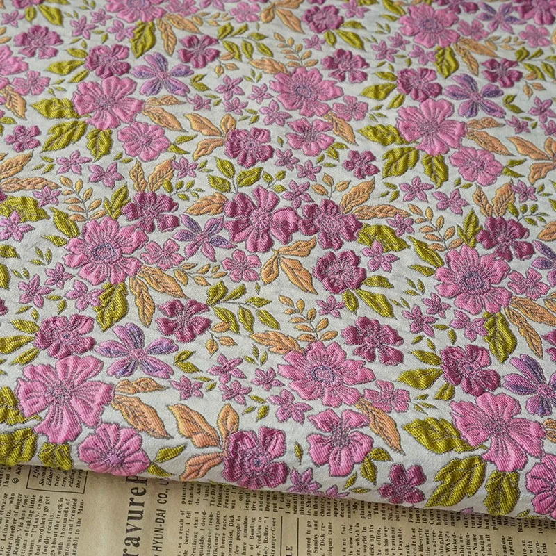 

Embossed small floral dress shoes and hats decorative fabric Fashion women's jacquard throw pillow