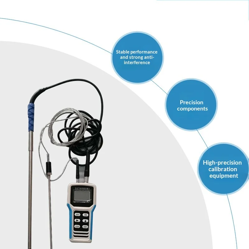 

Precision High Accuracy Portable Wind Meter Flowmeter Industrial Miniature for Wind Speed Measurement 1 Year for Special Gas