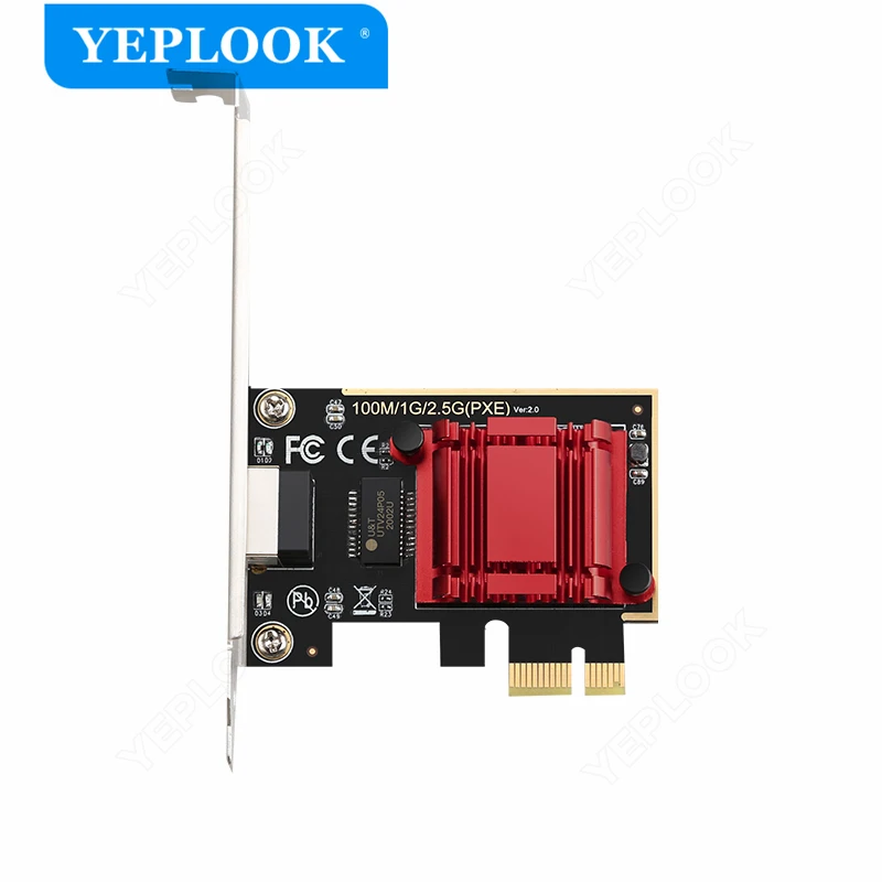 

PCIe x1 Game Wifi Card Single Port RJ45 2500Mbps 2.5Gbps Gigabit Desktop PC Computer Network Wire Adapter Chipset RTL8125 TXA092