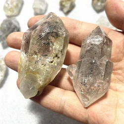 1PCS Natural Black Quicksand Herkimer Diamond Crystal Quartz Lucky Gem Amulet Healling Home Decoration