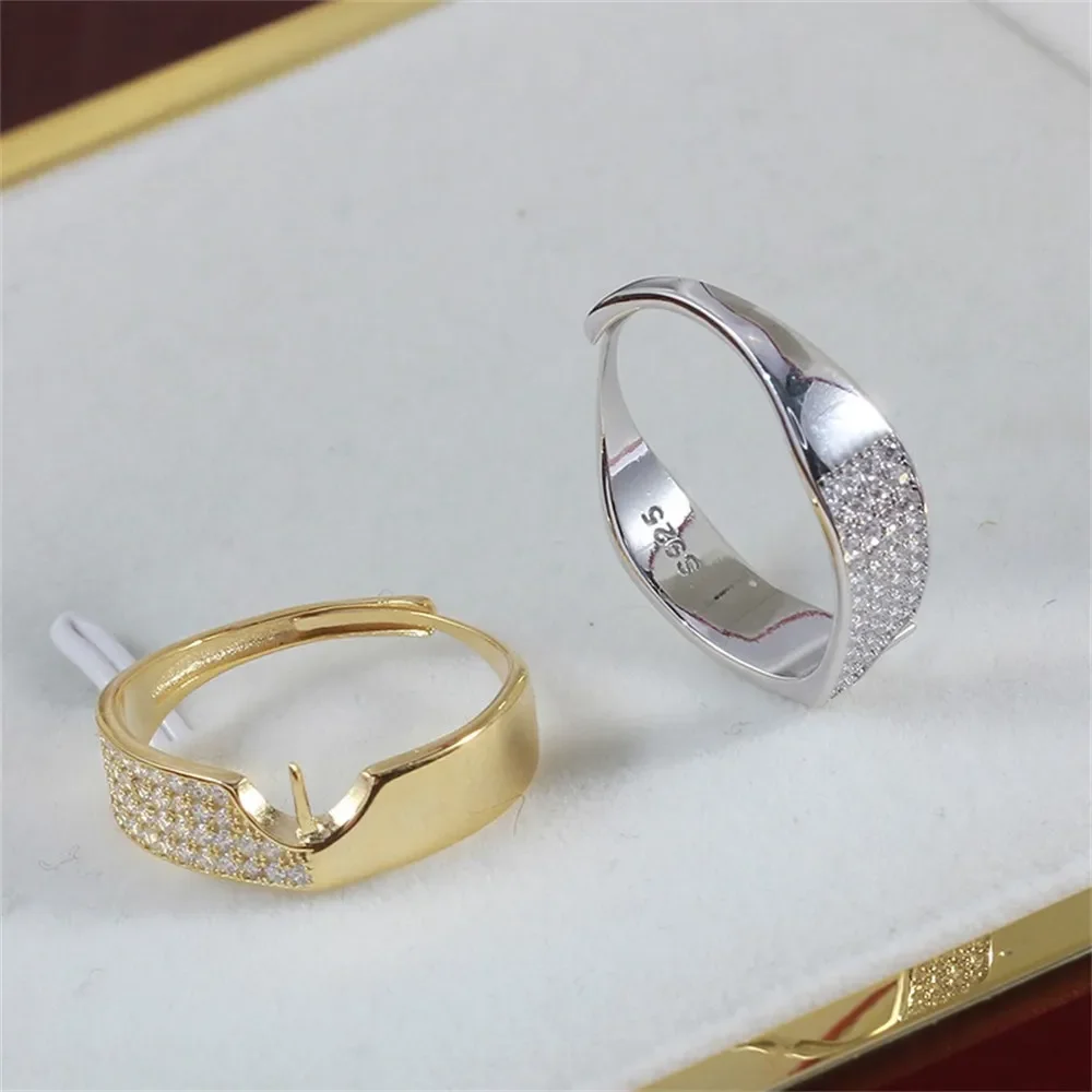 Solid S925 Sterling Silver Pearl Ring Settings Findings & Accessories  for Jewelry Making Bulk Wholesale Craft Supplies No Pearl