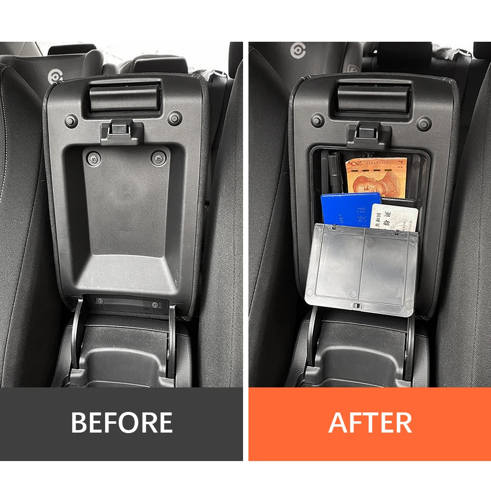 For Honda Civic 2022 2023 2024 Center Console Hidden Storage Box Black Car Armrest Organizer Tray For 11th Honda Civic Hatchback