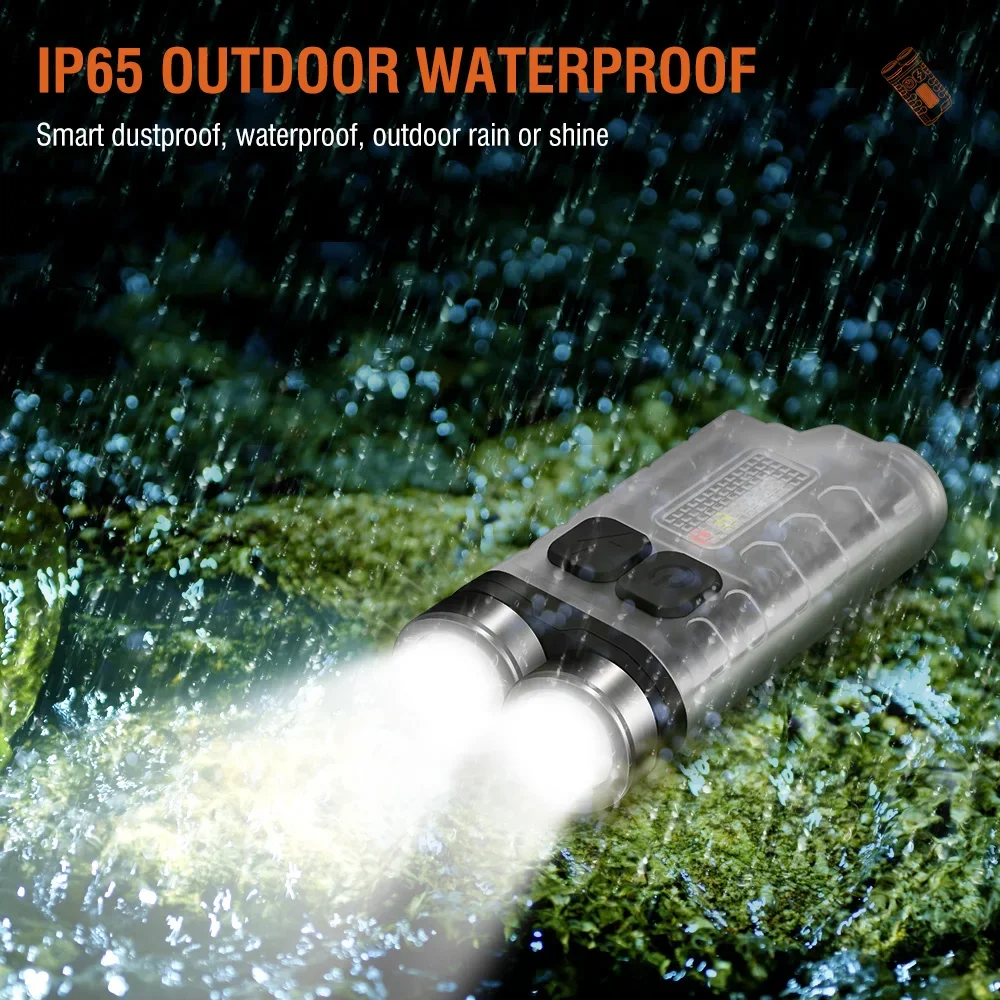 LED Keychain Portable Flashlight XPG Work Light Type-C Rechargeable Mini Torch with Magnet Camping Pocket Lantern waterproof