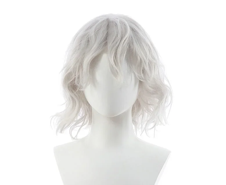 

Hunter X Hunter Neferpitou Cosplay Wig Silver White Short Curly Synthetic Hair