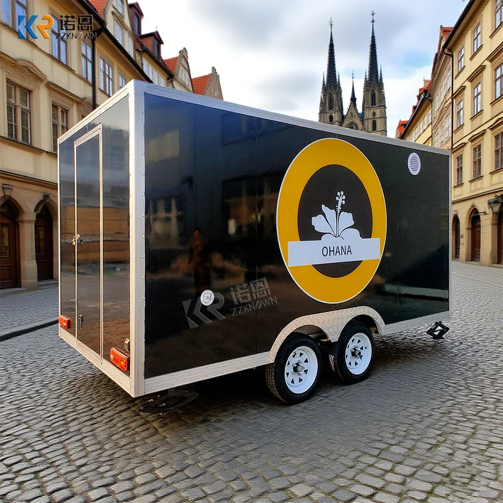 

Custom Street Food Trailer Ice Cream Pizza Cart Custom Street Mobile Burger Pizza Food Truck With Full Kitchen