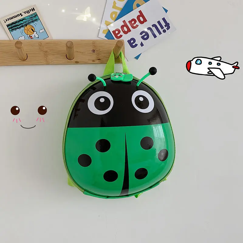 Sac à dos en coquille d\'œuf pour enfants, motif coccinelle, pour écoliers garçons et filles de la maternelle, pour livres