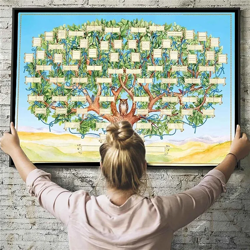 AB66-2X Family Tree Chart To Fill In - Blank Ancestry Chart 6-Generation Fillable Genealogy Chart Genealogy Supplies