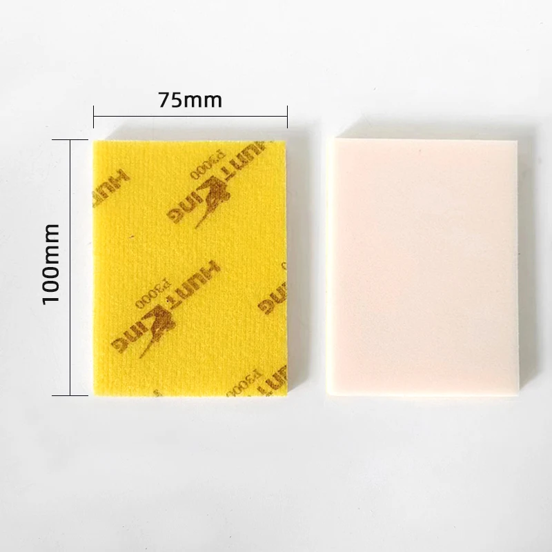 Hunting King Flocking Sponge Sandpaper 75x100mm Square Grinding Head Car Spray Polishing Sand Cotton Car Paint Polishing