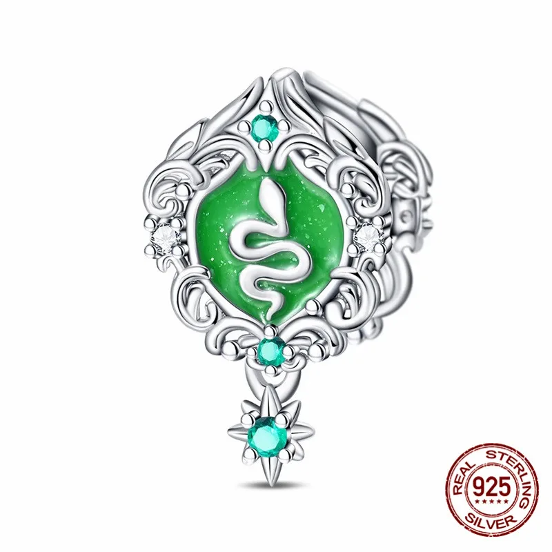 

A charming 925 sterling silver pendant bead set with cubic zirconia paired with an original bracelet a DIY womens jewelry gift