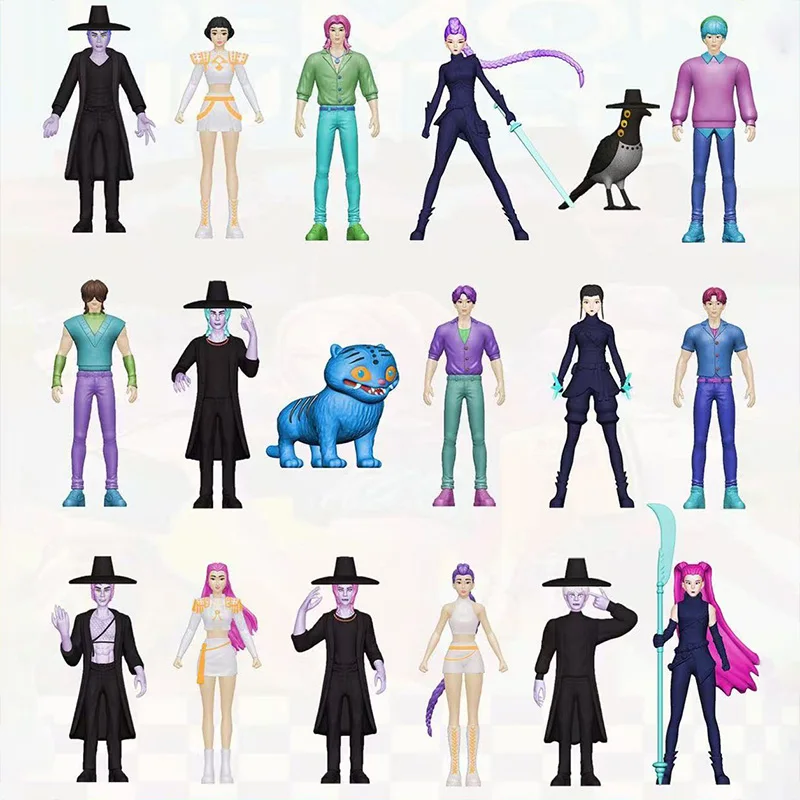 Anime Kpop Demon Hunters Figuur K-Pop Demon Hunters Rumi Mira Zoey Tijger Beeldje Speelgoed Bureau Decoratie Standbeelden Ornament Kid gift