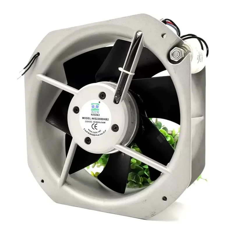 For New 22580 22.5CM NIS22080HB2 220v all-metal cabinet high temperature cooling fan