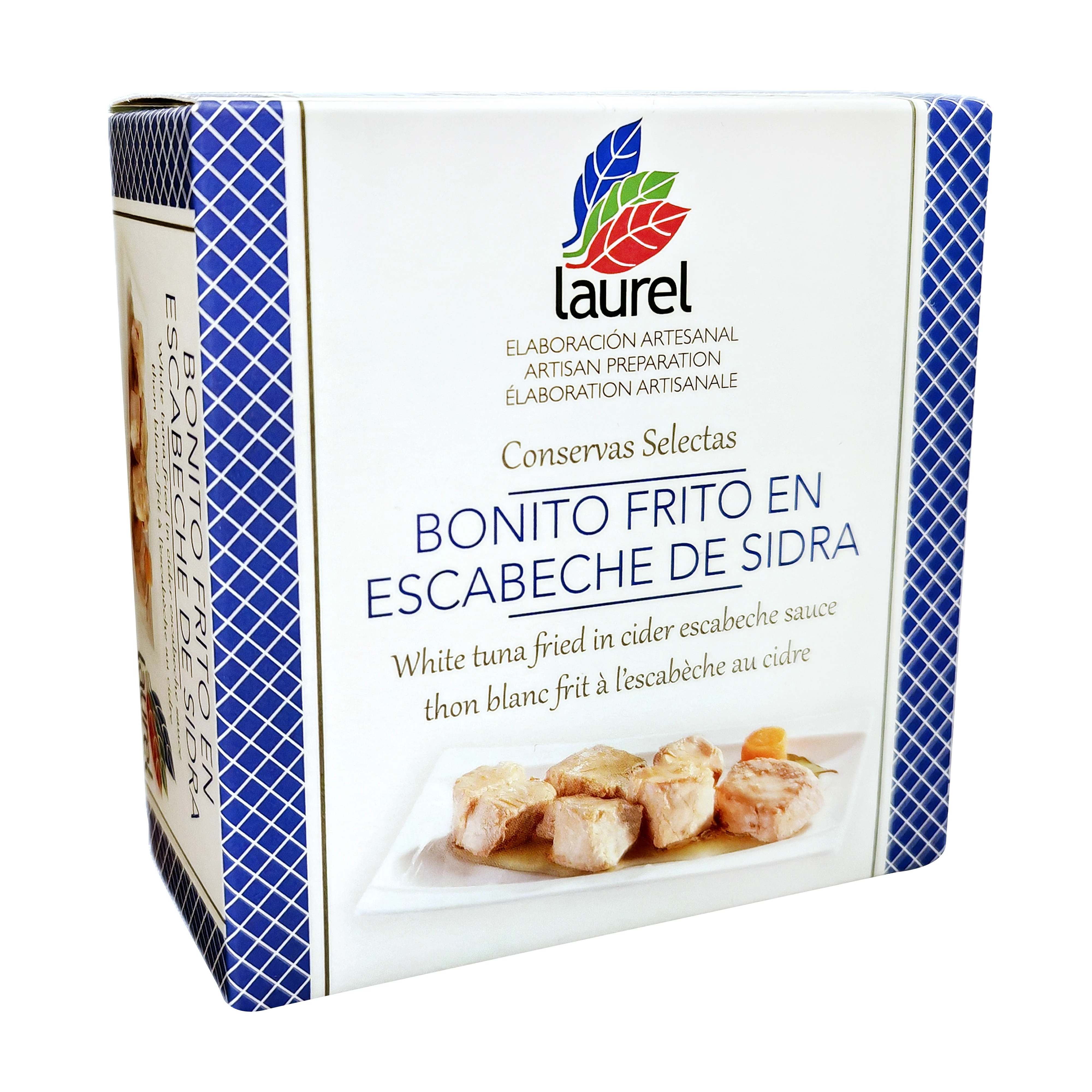 Bonito frito en escabeche de sidra. Conservas Laurel