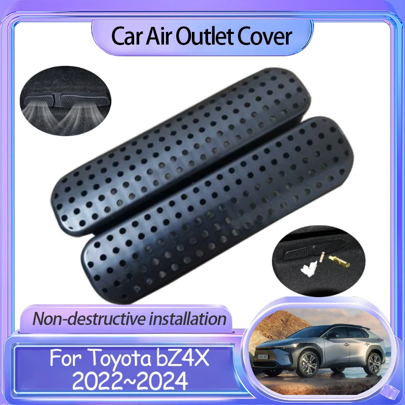 for Toyota bZ4X Subaru Solterra 2023 2022 2024 Car Air Outlet Cover Under Seat Conditioner Duct Vent Grille Interior Accessories