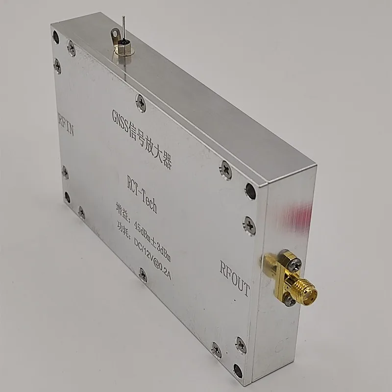 GNSS Signal Amplifier, Gain 45dbm Navigation Satellite Signal Repeater, Navigation Full Band Coverage