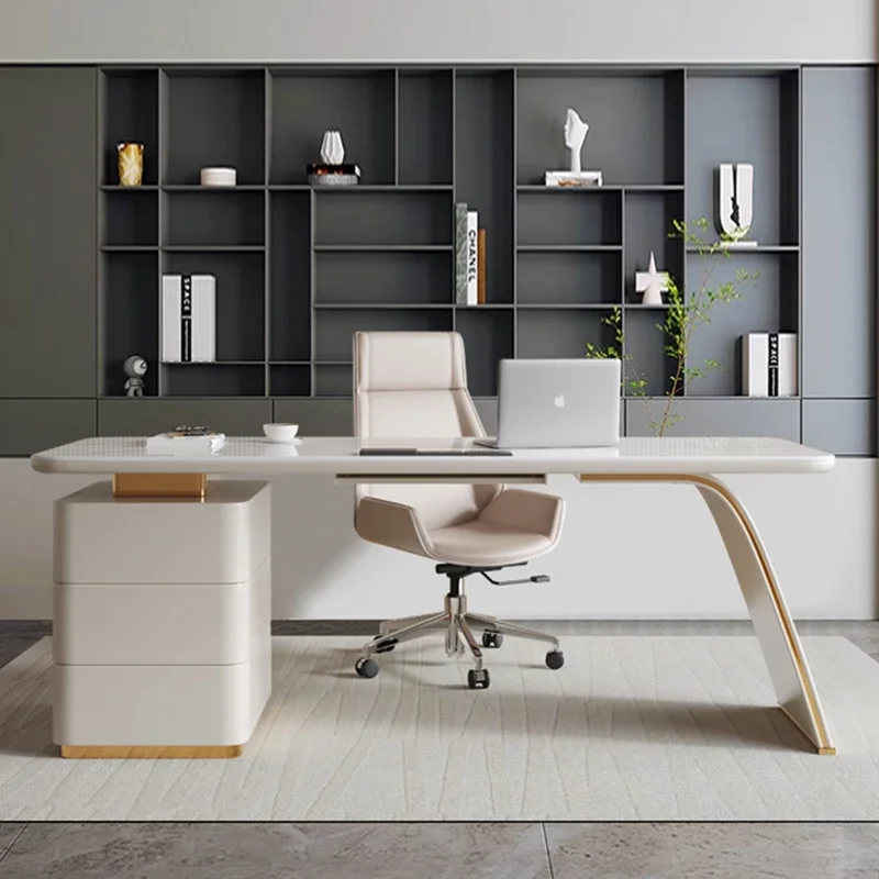 

Drawers Standing Office Desk Executive Workbench Luxury Computer Office Desk Meeting Scrivania Cameretta Modern Furniture