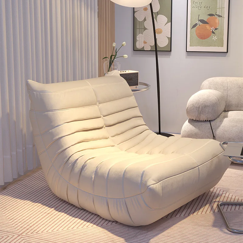 Lazy Floor Sofa Living Room Single Seat Foam Armless Couch Chair Fireside Bean Bag Chair Home Bedroom Soft Lounge Accent Chair
