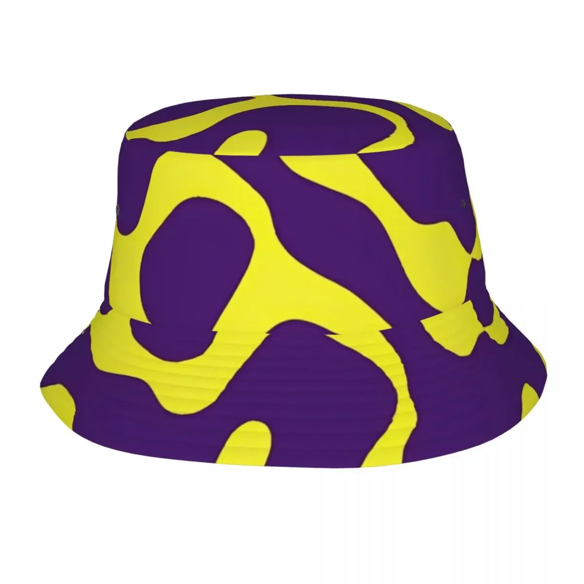 Unisex Vortex Pattern Bucket Hat Yellow Soft Fold Fisherman Hats Summer Korean Fishing Caps Harajuku Custom Sun Hat