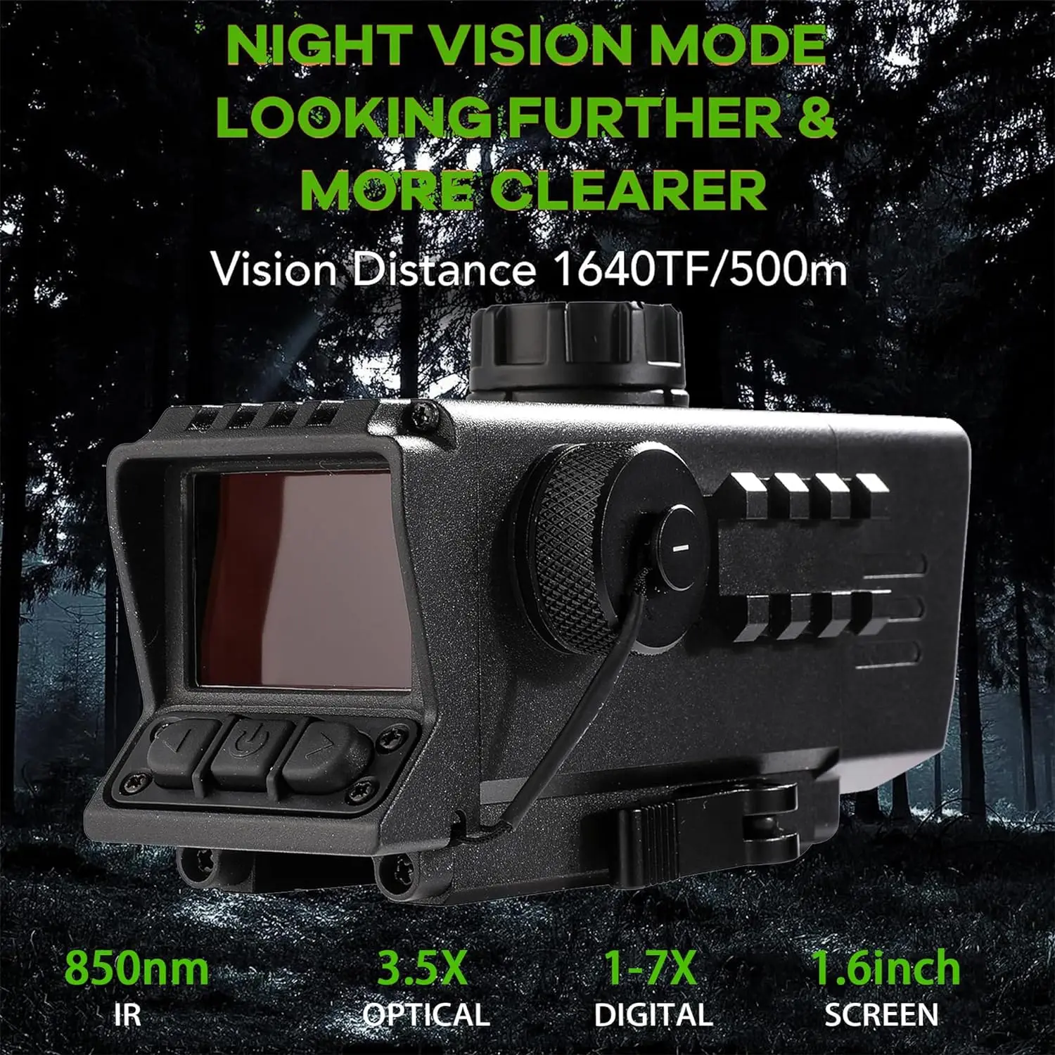 

MS32 HD Monocular Digital Night Vision Scope with Infrared Light for Reticle Darkness Hunting 1280x720p HD Photo & Video Camera
