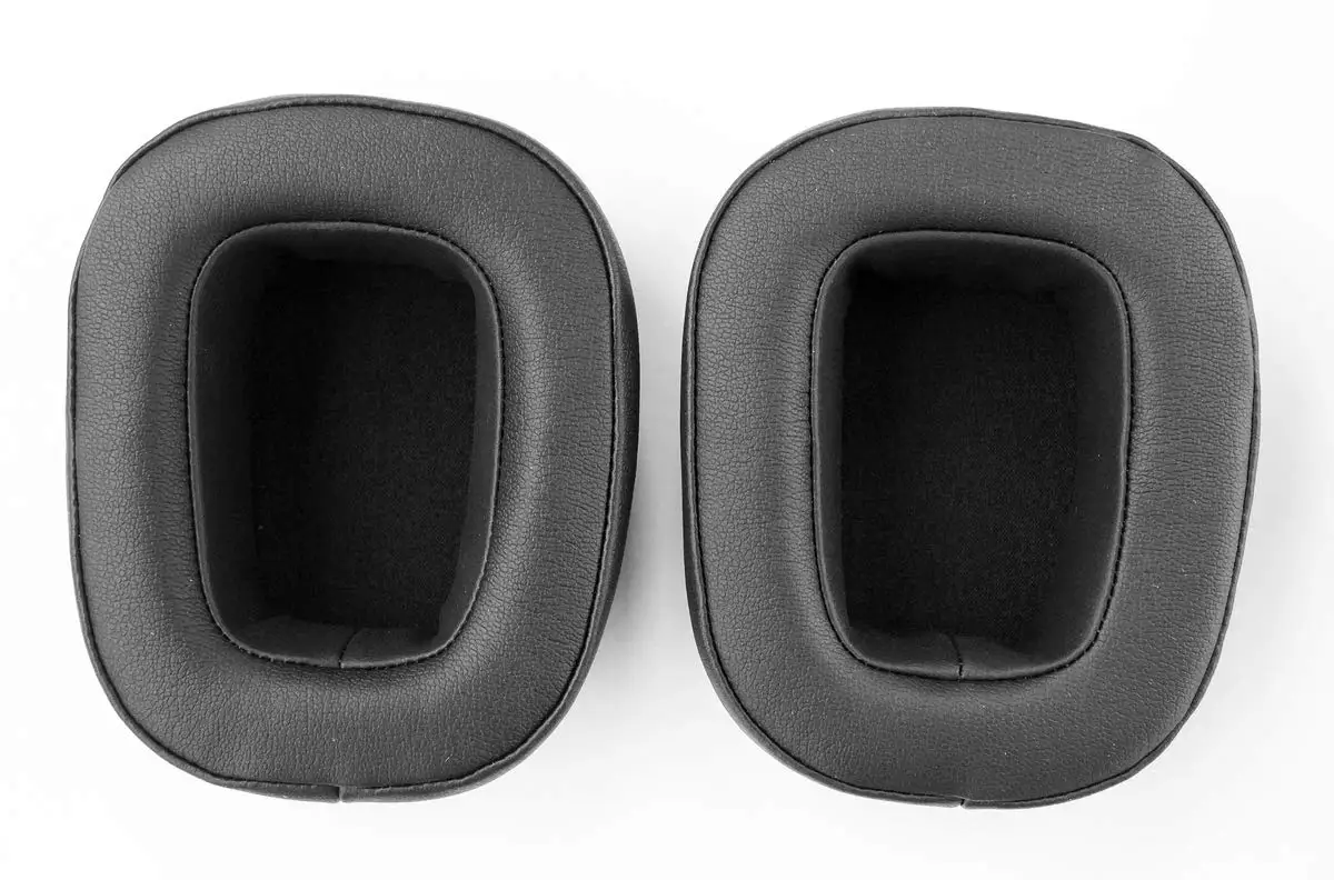 V-MOTA Earpads Leather Cushion Repair Parts for DENON AH-D600 Music ManiacTM Headphones(earmuffes) (Gray Line)