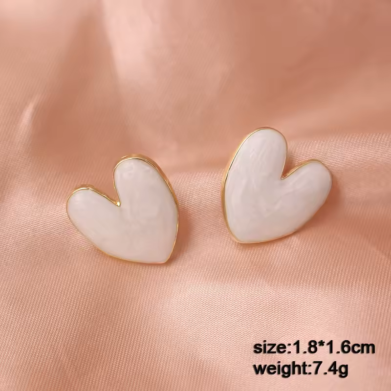 Pure White Women's Dangle Earrings Blooming Flower Acrylic Enamel Butterfly Imitation Pearl Heart Hanging Earrings Elegant brinc - Image 47