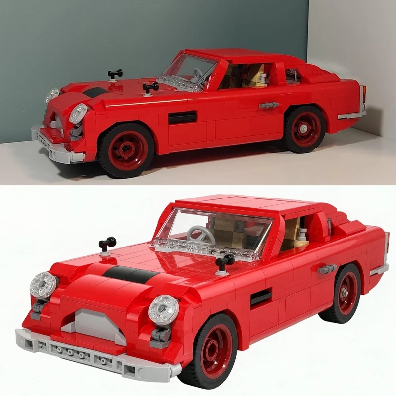 DB5 Convertible Track Car Classic Building Block Model, 769-piece Assembly Toy, Birthday, Christmas, and New Year Gift