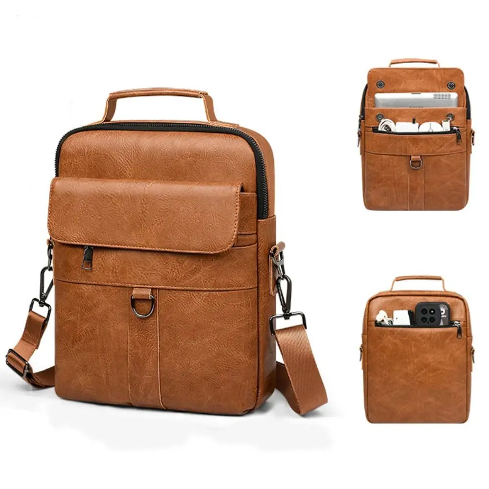 

Universal 10-14.1inch Tablet Case PU Leather Adjustable Laptop Sleeve Case with Shoulder Strap Waterproof Laptop Shoulder Bag