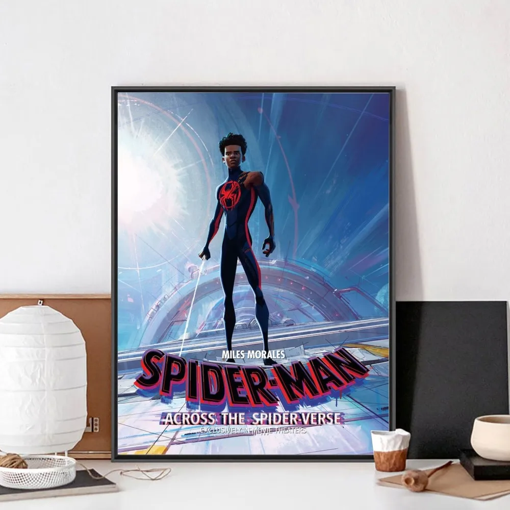 S-Spider-Hero man Across Verse Poster No Framed Poster Kraft Club Bar Paper Vintage Wall Art Painting Bedroom Study Stickers