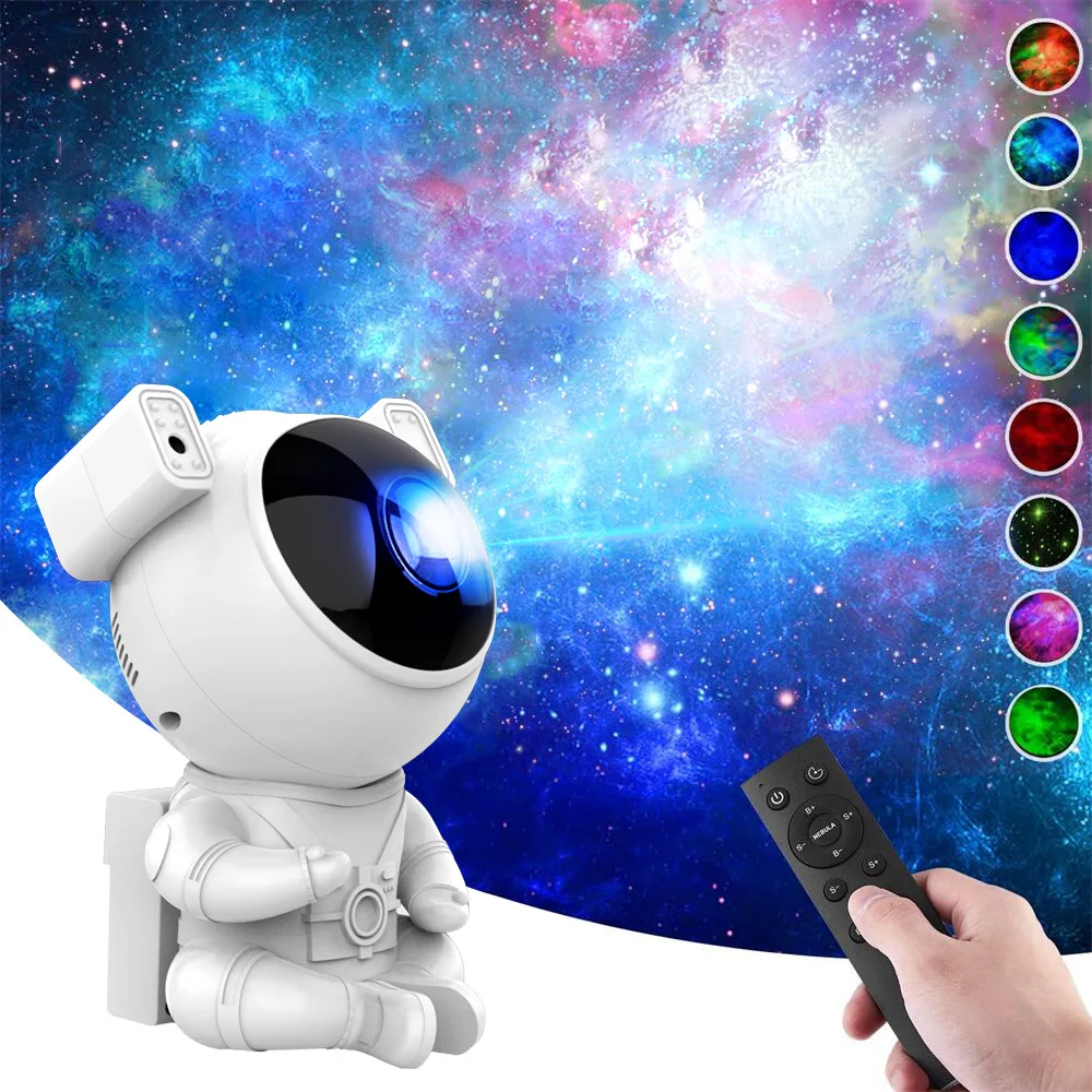 

Galaxy Star Projector Starry Sky Astronaut Night Light Led Lamp Home Room Decor Decoration Bedroom Decorative Luminaires Gift