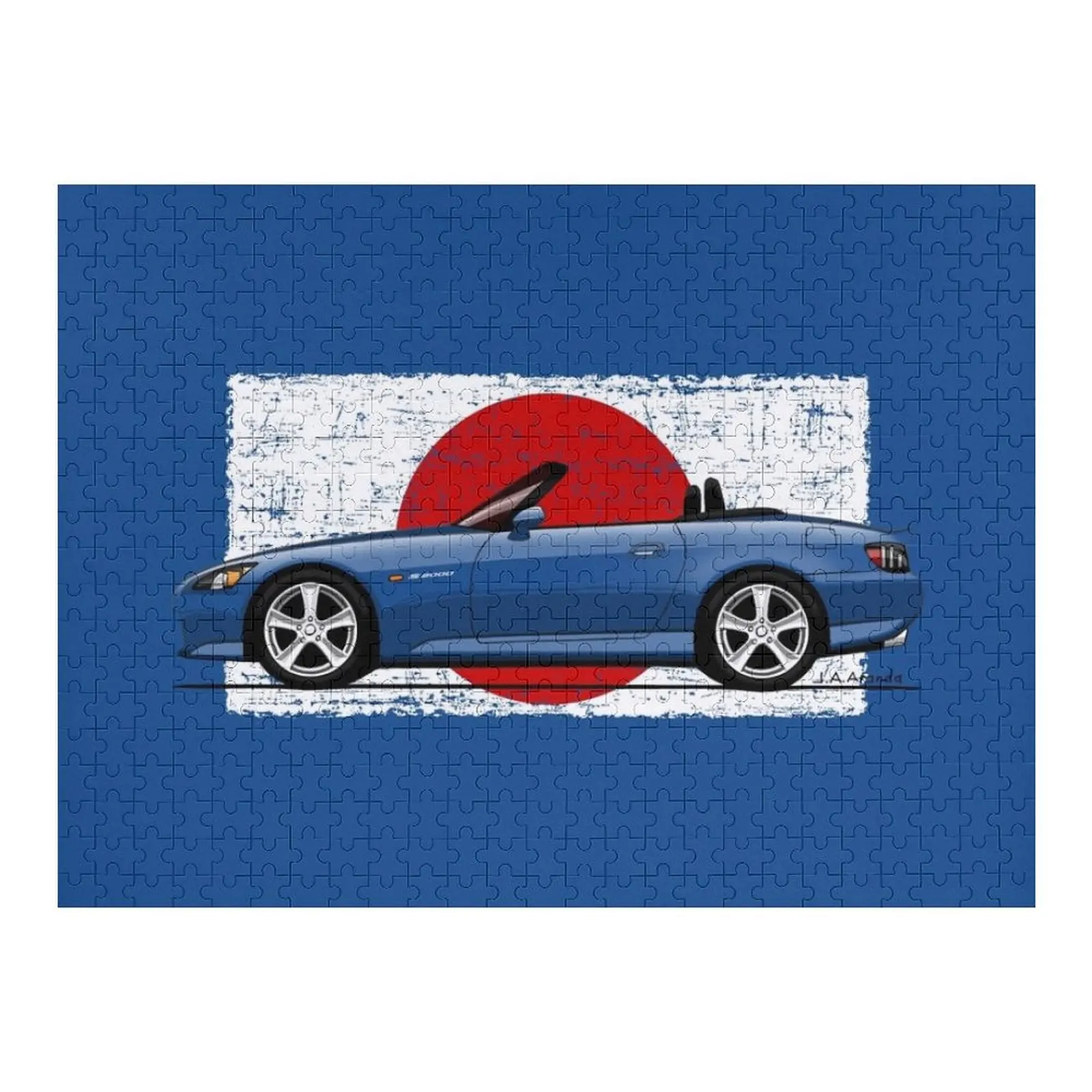 

Мой рисование от руки S2000 с флагом на фоне. Пазл. Изображение. Подарочная головоломка на заказ.