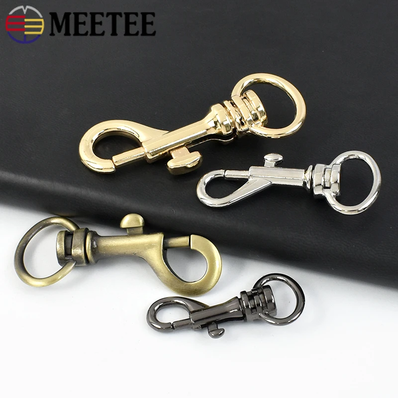 5/10Pcs Meetee 13-20mm Metal Strap Buckle Bag Lobster Clasp Webbing Swivel Snap Hook Keychain Trigger Clips Buckles Hardware