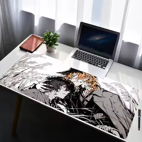 Mouse Pad PC Non Slip Rubber Mousepad Laptop Gamer Cabinet Keyboard Pad Office B-bungo Stray Dogs Computer Gaming Desk Mouse Mat