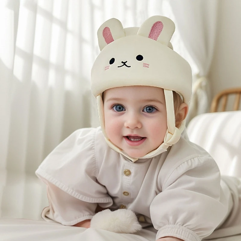 B2EB Safety Hat for Infants Cartoon Baby Learning to Walk Helmet Protectors Caps with Adjust belt, Soft Head Cushions Hat