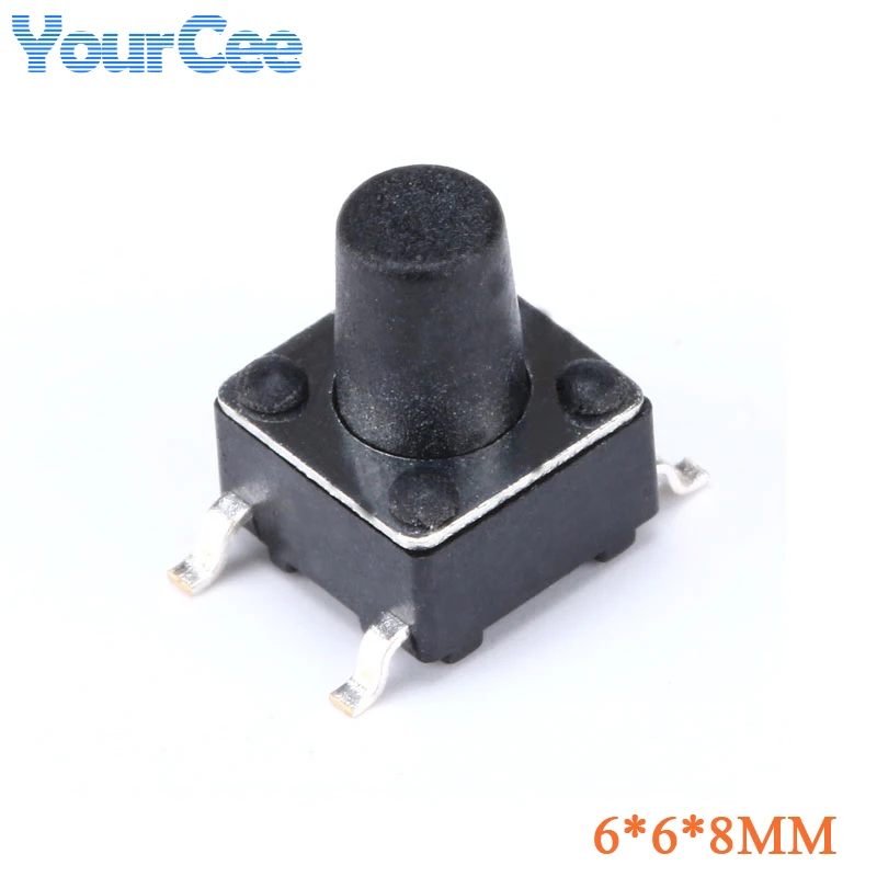 100 шт./20 шт. микропереключатель 6 × 6 3,1/4,3/5/6/7/8/9/10 мм мгновенный переключатель тактовый кнопочный переключатель 4-контактная катушка 3,1 мм 4,3 мм 5 мм 8 мм 9 мм
