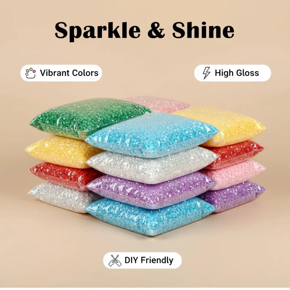 2-6mm Jelly AB glänzende, flache Harz-Strass-Nagelsteine, leuchtende Diamanten, große Packung, handgefertigte DIY-Dekorationszubehörteile
