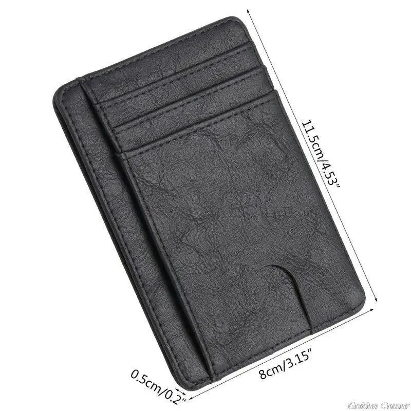 RFID Blocking Leather Wallet Credit Holder Purse Money Case for Men Women My28 21 Dropshipping