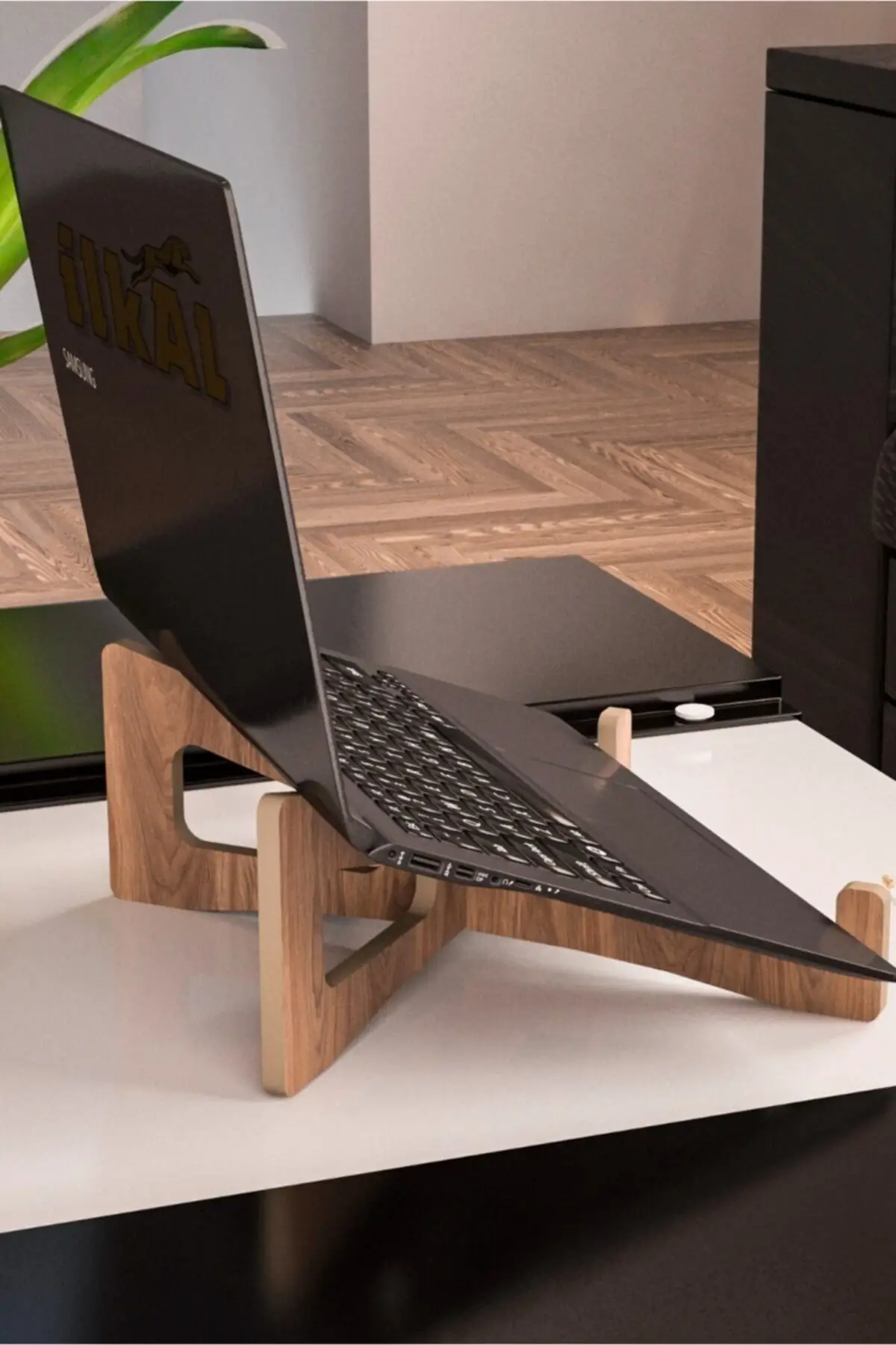 

2022 Wooden Nordic Laptop Stand Protective Tablet Scandinavian Phone Holder Multipurpose Table Desktop Lightweight Modern Design