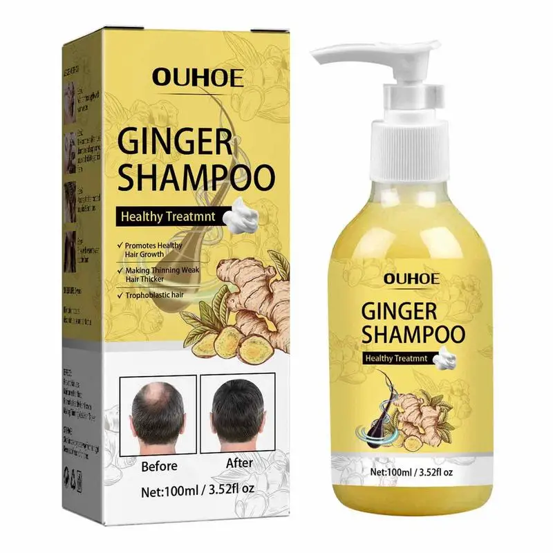 

Herbal Ginger Hair Shampoo Hair Growth Oil Anti Hair Loss Products Fast Growing Prevent Dry Frizz Damaged Repair Scalp hair care