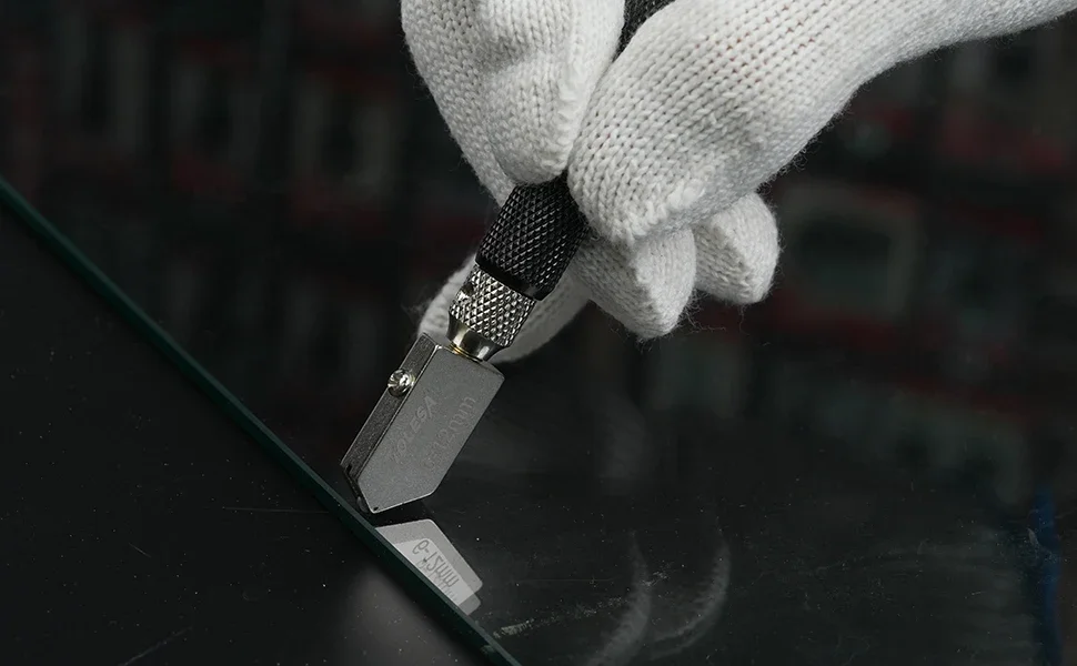 TOLESA Glasschneider 2mm-20mm, Verbessertes Glasschneidewerkzeug, Glasschneidewerkzeug mit automatischer Ölzufuhr und Box zum Glasschneiden – Detail 1