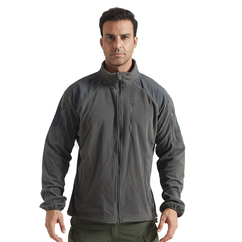 Autumn Men's Polar Fleece Warm Jackets Men Stand Collar Softshell Tactical Sweatshirts Men Climbing Thermal Windbreaker Jackets