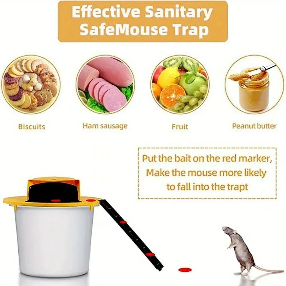 2026 Top Quality Flip Lid Automatic Reset Mouse Trap Reusable Household Rat Catcher Indoor Outdoor Pest Control Trap Tool