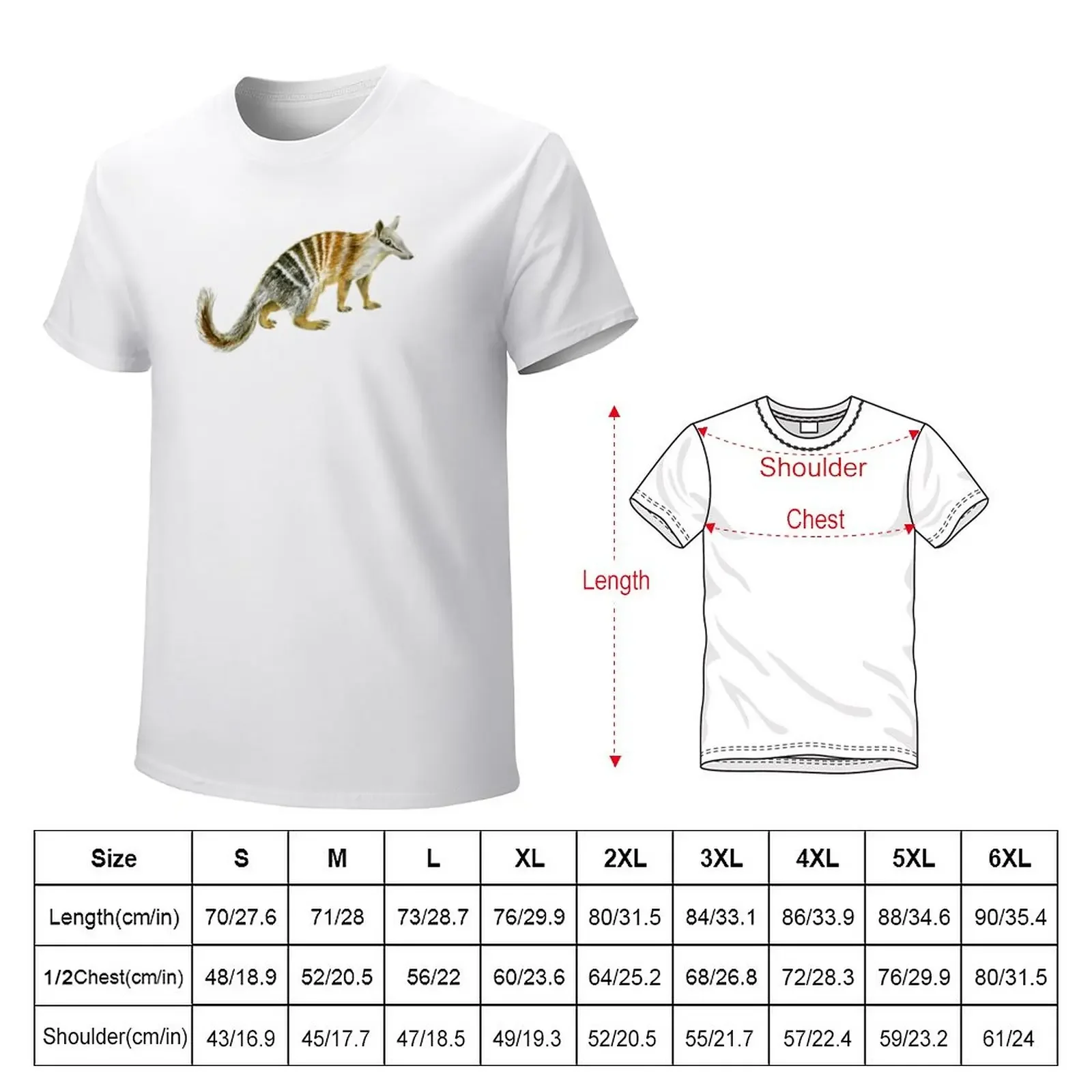 Numbat from Watercolours by Julia T-Shirt summer clothes heavyweights plain tops t shirts men