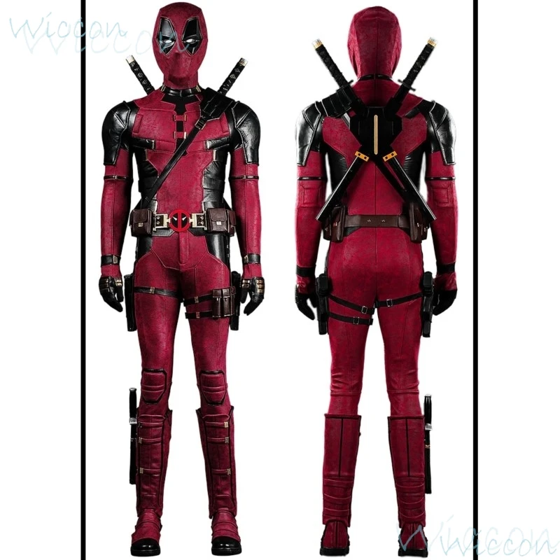 New Deadpooling 3 Cosplay Cosutme Wade Winston Wilson Jumpsuit Belt Cosplay Costume Movie Anti-hero Suit Halloween