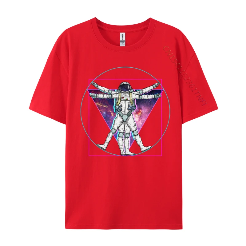 Vaporwave Astronaut Vitruvian Man Pastel Goth Space Art Prevailing Men T Shirt Custom Design Tops Shirt Cotton