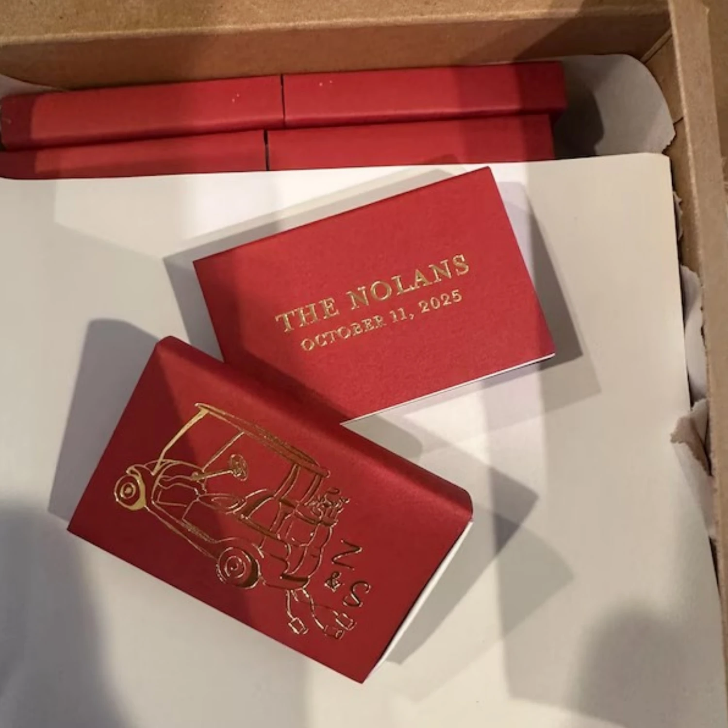 Let'S Party Event Supply - パーソナライズされたウェスタン風「Let Love Sparkle」箔押しウェディングマッチボックス、金箔カスタムマッチボックス、記念日テーブル用品